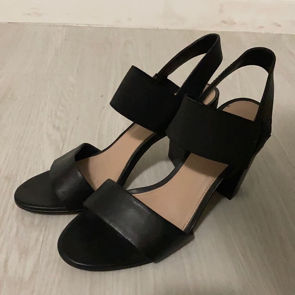 Black block heels